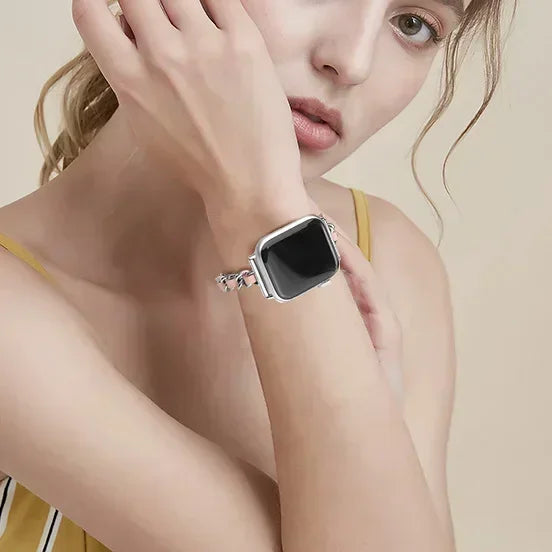 Stainless Steel Strap for Apple Watch Band 49mm 38mm 42mm 40mm 44mm Metal Bracelet iWatch Series 8 7 6 SE 5 4 3 2 1 ultra Strap Qme