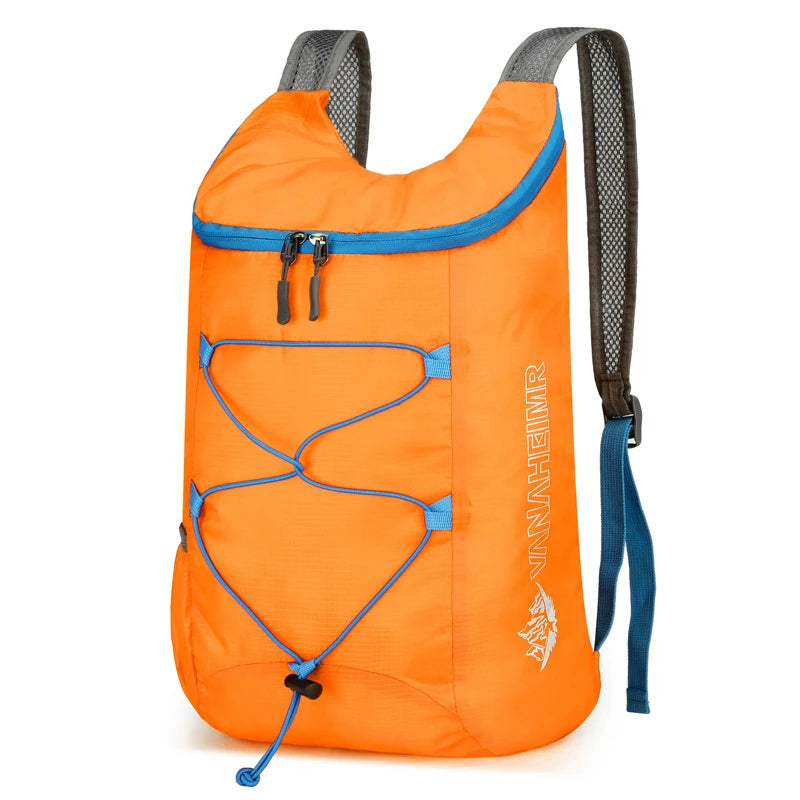 Camping Hiking Travel Multifunctional Outdoor Folding Backpack Qme Orange