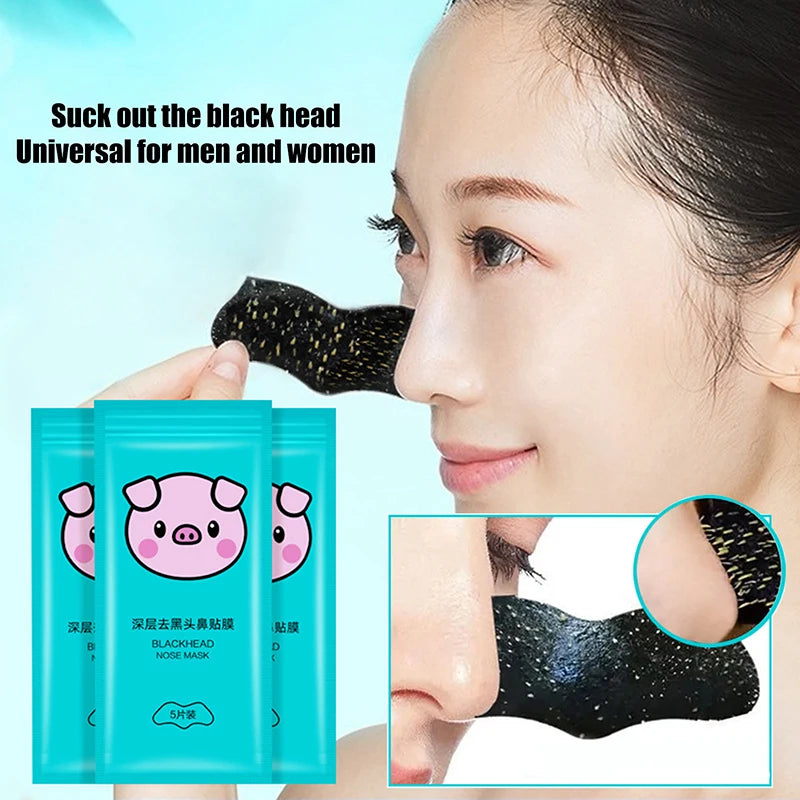 5 15 25 Bamboo Charcoal Nose Pore Strips Deep-cleaning Blackhead Qme