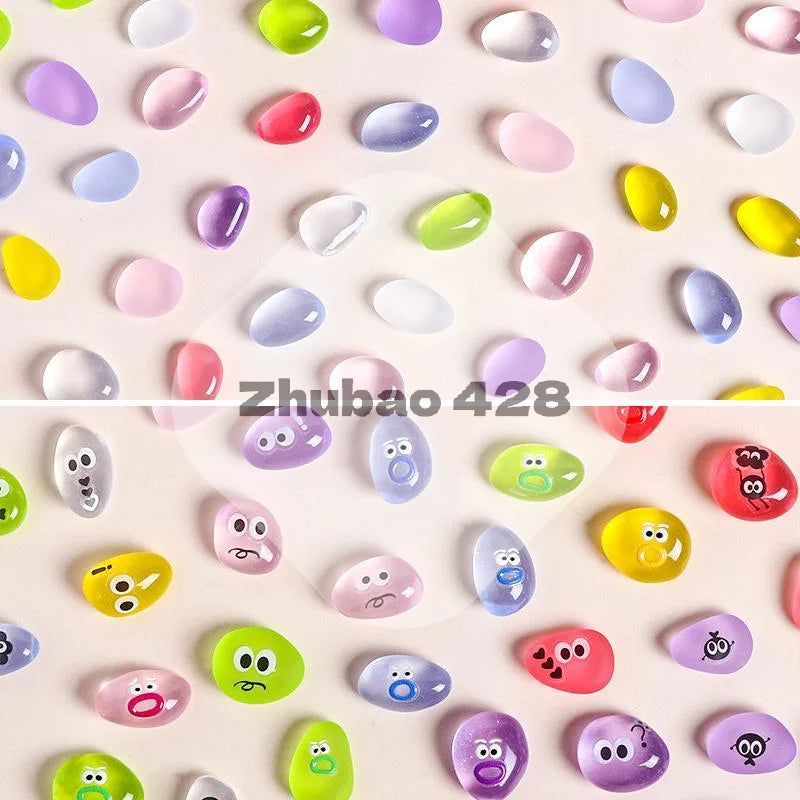 20/40Pcs Glowing Resin DIY Stones Luminescent Craft Accessories for Handmade Jewelry Phone Charm Making Supplies Qme