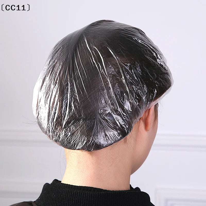 Disposable Shower Cap Elastic Mesh Shape Non-woven Bath Hat Eyelash Qme