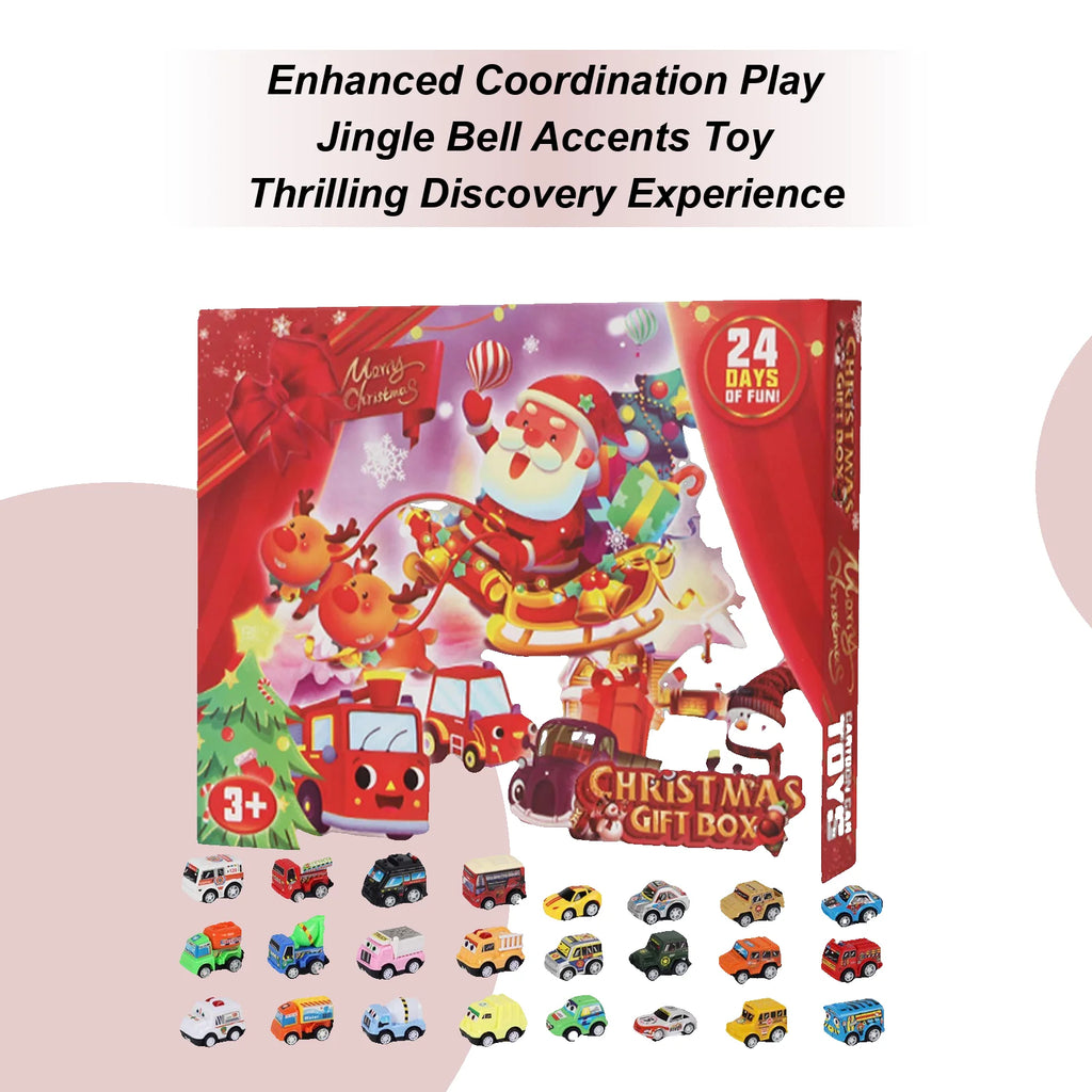 Christmas Countdown Pull-back Car Advent Calendar Surprise Unpacking Qme