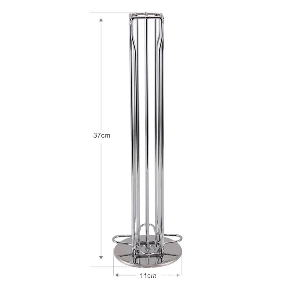 40PCS Nespresso Capsule Pod Holder Stand Rack Display Coffee Capsules Plating Black Metal Holders Rotatable Racks High Quality Qme silver