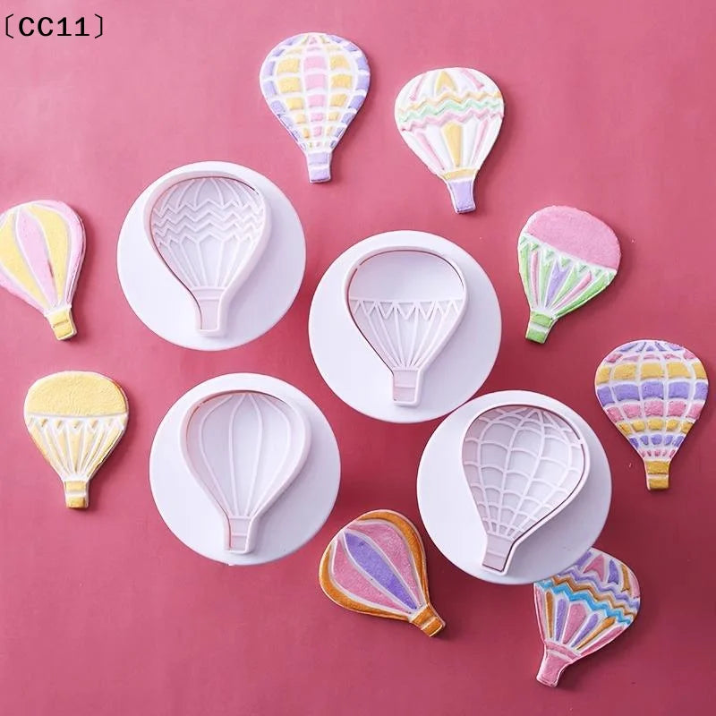 Air Balloon Frosting Cookie Mold Spring Press Cake Decoration Qme