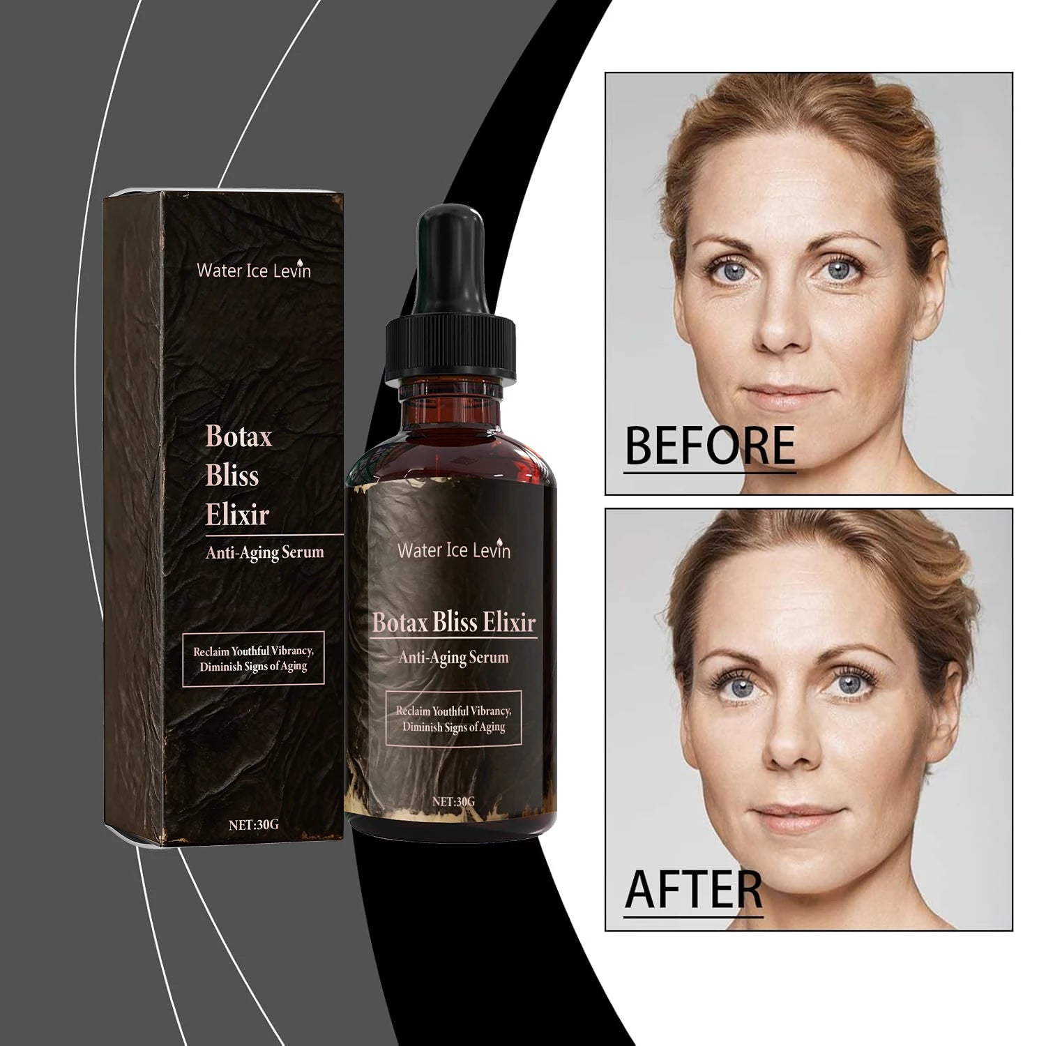 Botax Bliss Elixir Anti-Aging Serum with Retinol & Bee Venom, Replenish Moisture for Youthful Vibrancy & Confidence Qme