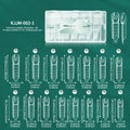 Nailpop Space French Dual Forms 15 Sizes Clear Zone Molds Builder Gel Qme Space-150pcs PP box