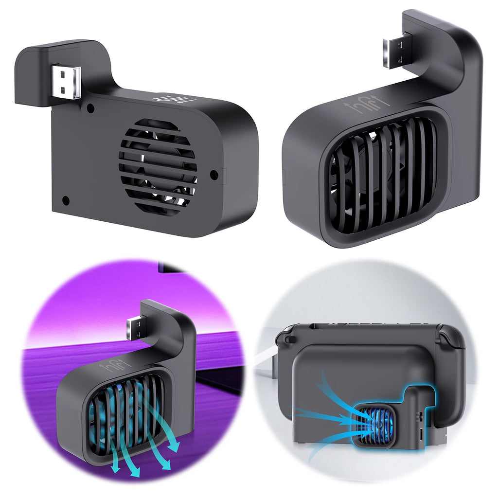 Cooling Fan with 2-Speed Adjustment Host Heat Sink Cool Down Accessories for Switch 2 Qme