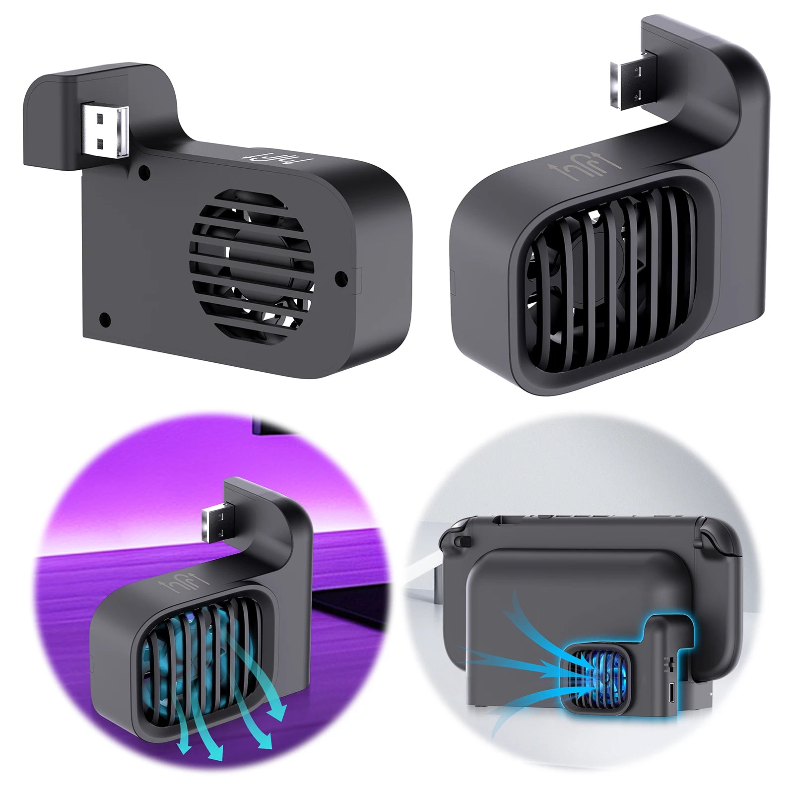 Cooling Fan with 2-Speed Adjustment Host Heat Sink Cool Down Accessories for Switch 2 Qme