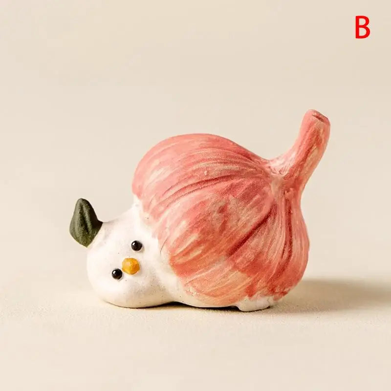 Home Decor Office Desktop Decoration Idea Festive Garlic Bird Tea Pet Qme B