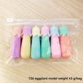 6PCS/Set Leaves Mushroom Cute Kawaii Highlighter Pen Kawaii Chalk Marker Pens Stationery School Supplie Qme 726-Eggplant