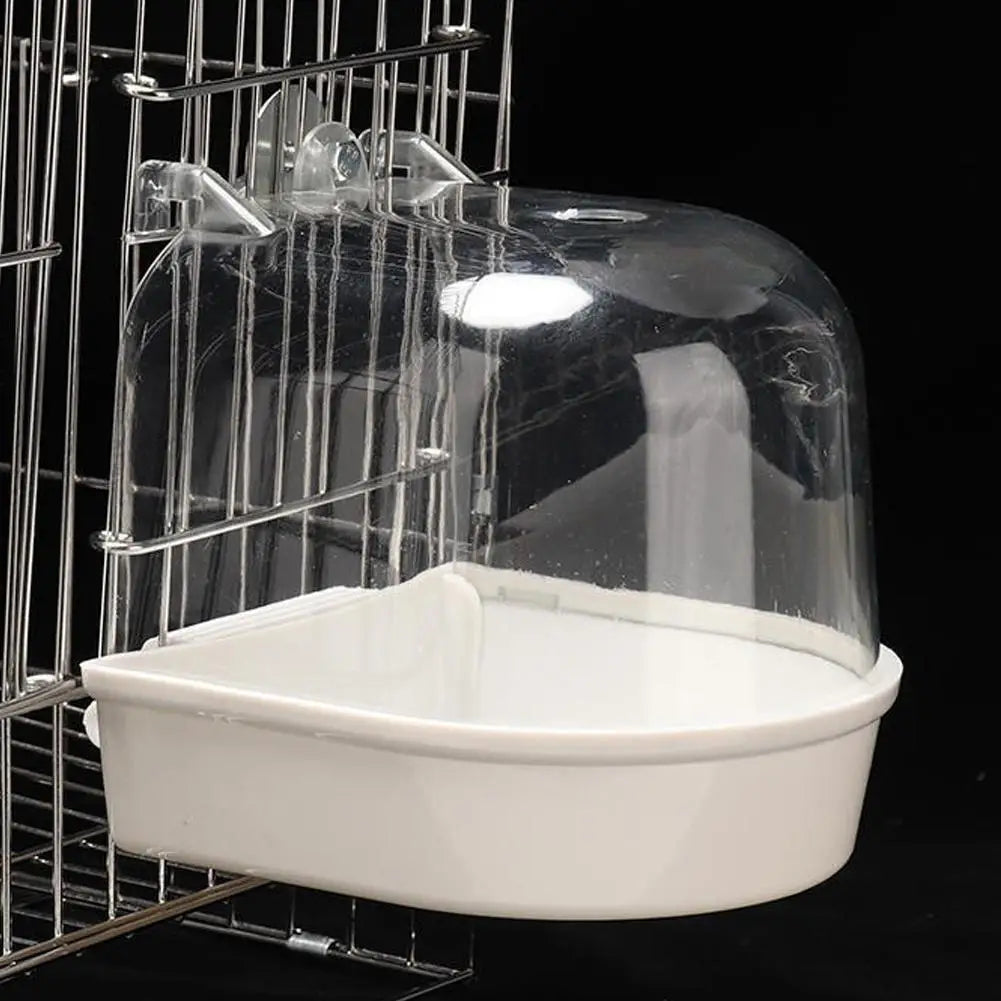 Hanging Bird Bath Is Waterproof Wear-resistant And Easy To Clean Cage-style External Bath For Birds Such As Parrots And Myn Qme