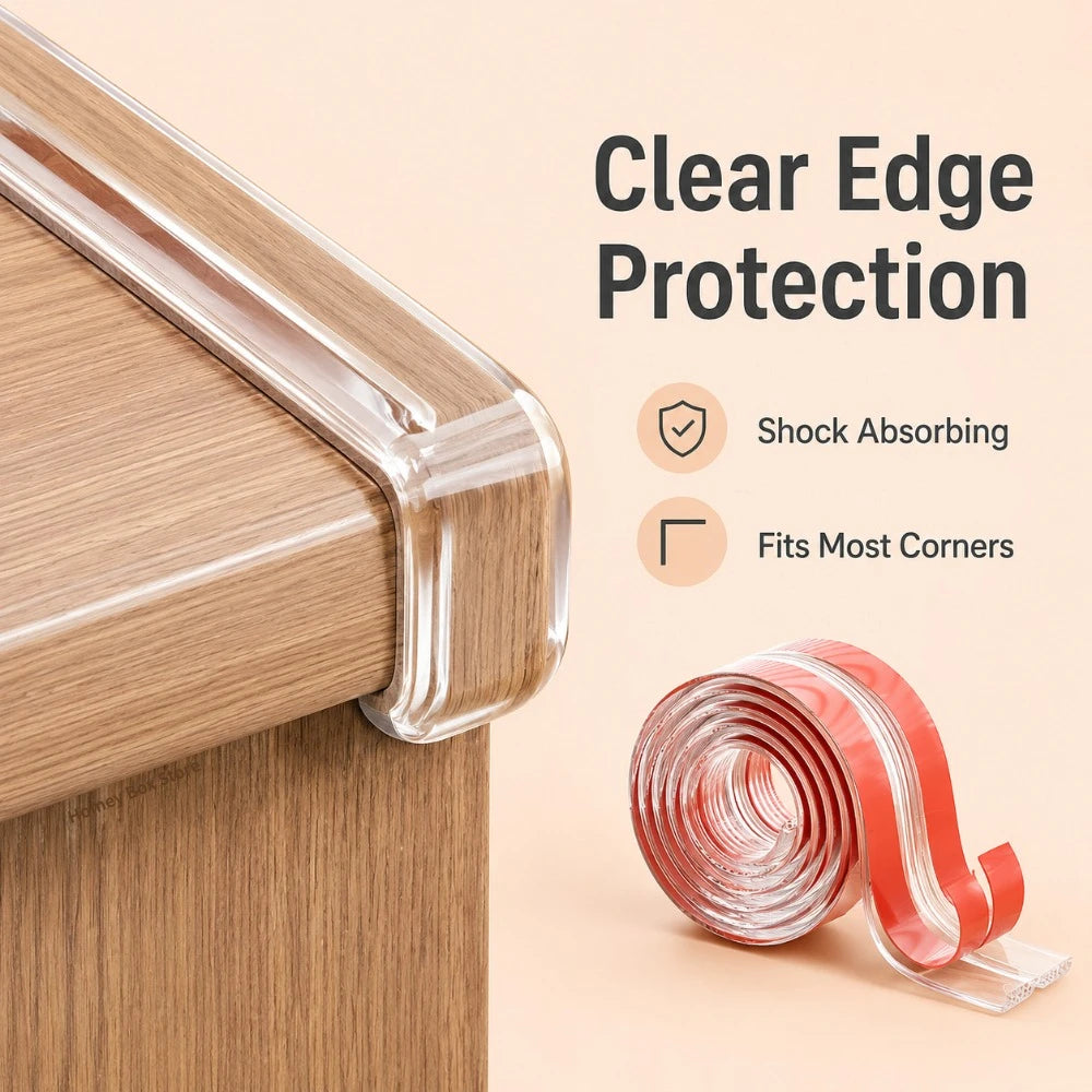 1/3/5M Self Adhesive Transparent Anti-collision Strip Soft Furniture Edge Corner Protector For Household Anti Knock Protection Qme