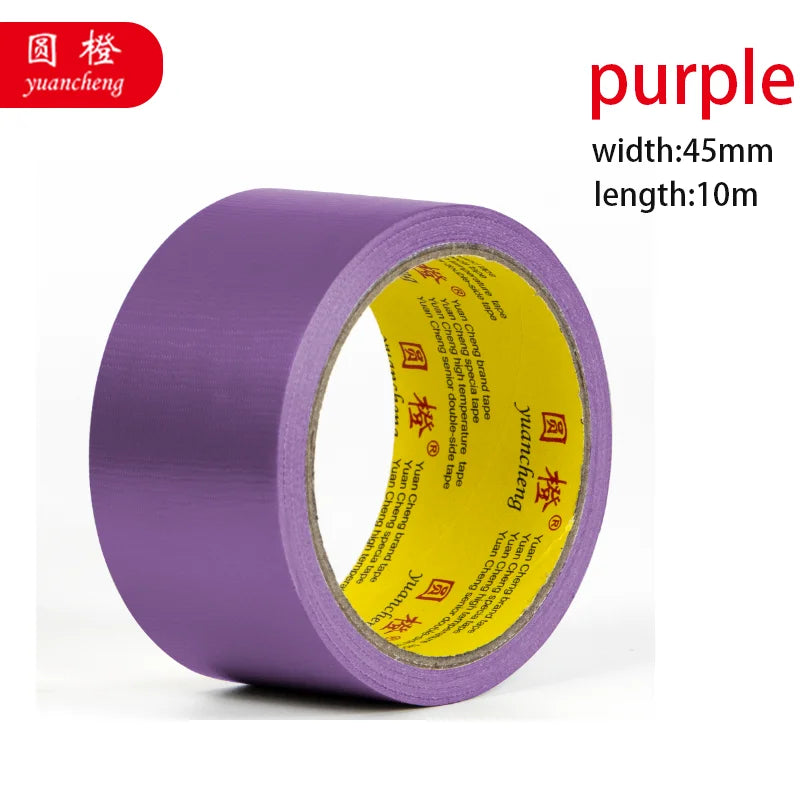 1 Roll Adhesive Fabric Duct Tape Heavy Duty, Carpet Waterproof Tape, Black Tape Decorative, Automotive Fabric Tape 10 Meter Qme purple 10M 45mm