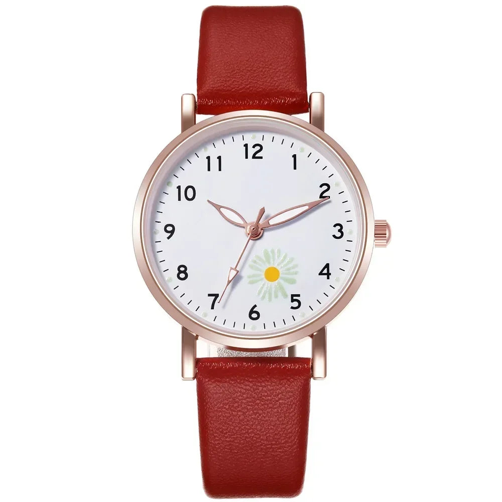 Trendy Ladies Wrist Watches Luminous Women Simple Watches Casual Leather Strap Quartz Watch Clock Montre Femme Relogio Feminino Qme