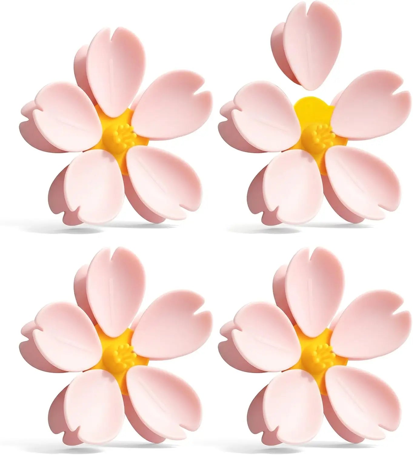 1/2/4pcs Sakura Magnetic Refrigerator Magnet Sealing Clip Petal Sealing Clip Household Snacks Fixed Clip Kitchen Accessories Qme 4Pcs