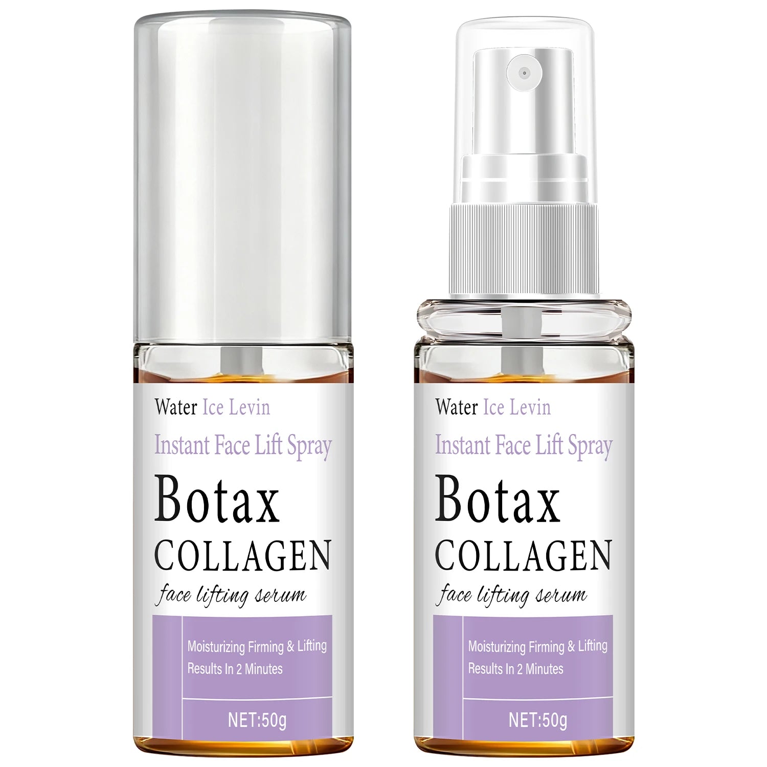 Instant Face Lift Spray with Collagen & Hyaluronic Acid - Fast-Acting Firming Serum for Moisturizing & Lifting Qme WHITE 50g