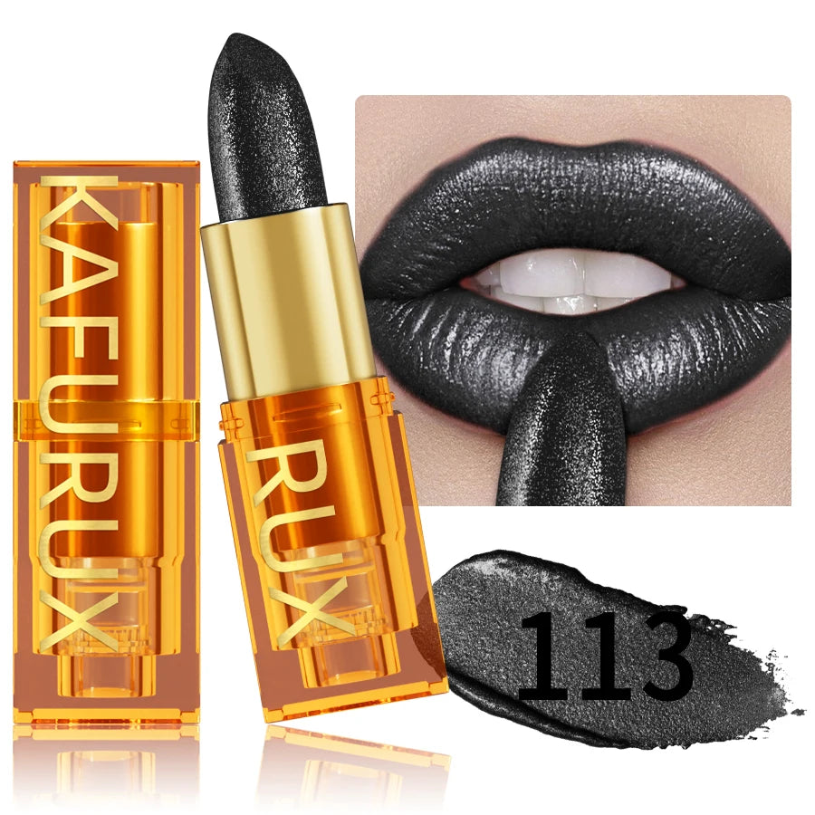 16Colors Bold Intense Glitter Shiny Metallic Lipstick Lip Tint Long Qme 113