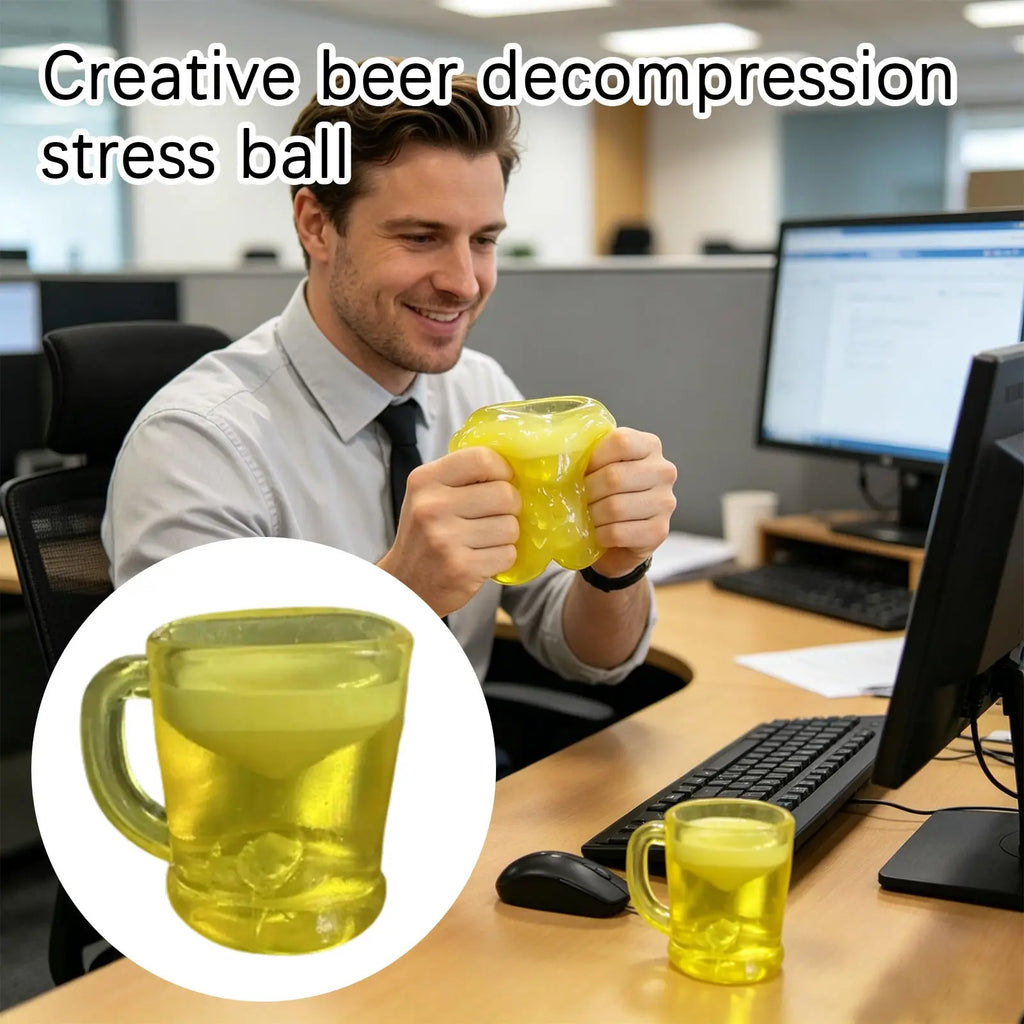 Novelty Beer Shaped Slow Rising toys Relieve Stress Fidget Toy for Working and Studying Holiday Party Decoration Fun Gift Qme
