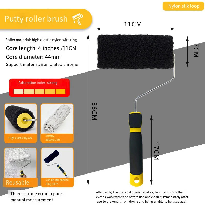 Wall Brush Putty Roller Texture Pattern Drywall Compound Smooth Qme