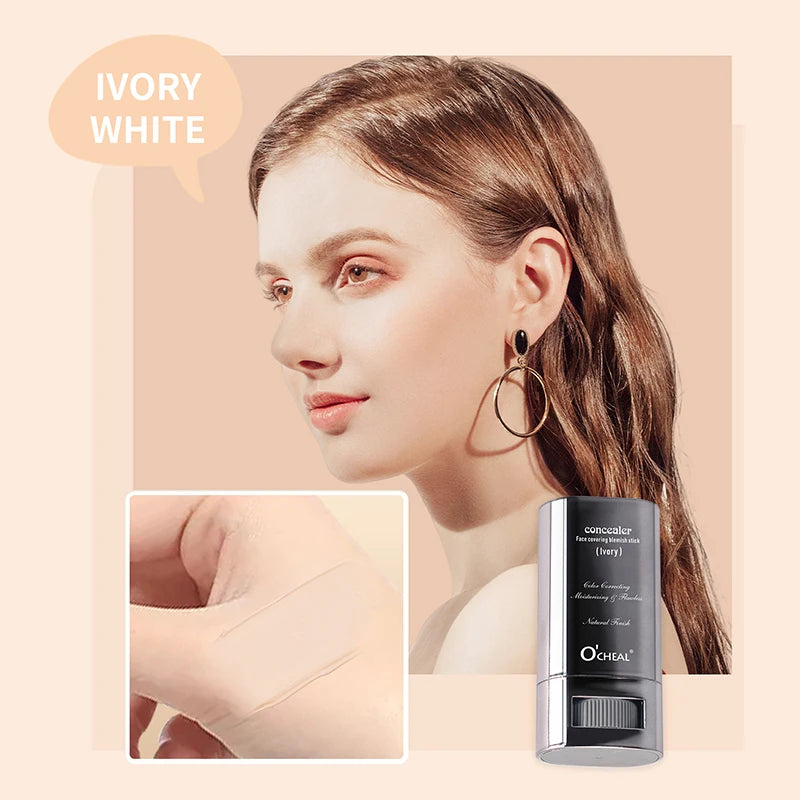 Magic Face Foundation Contour Stick Long-wear Lightweight Brighten Qme Ivory white