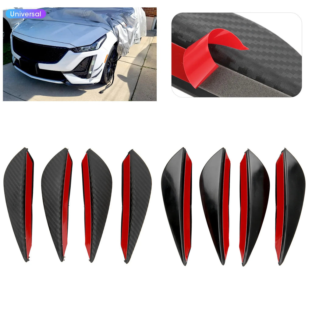 Front Bumper Air Knife Spoiler Modification Diffuser PVC Paste Type Front Bumper Lip Front Bumper Qme