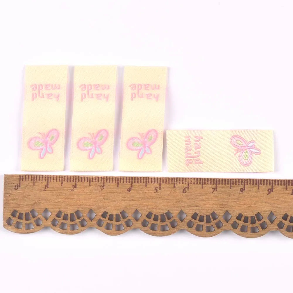 50Pcs Lovely Mushroom/Banana/Flower Embroidery Cloth Labels For Sewing Supplies Garment DIY Bags Hats Accessories Handmade Tags Qme