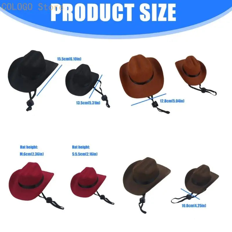Western Denims Hat Dog Cats Nonwoven Comfortable Breathable Easyly Qme