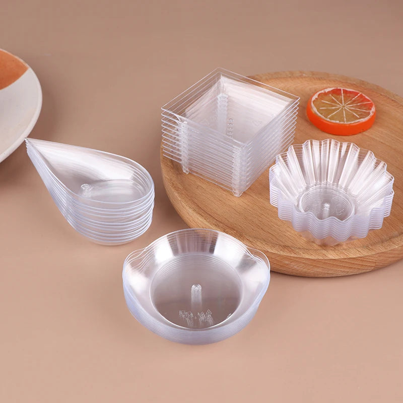 Transparent Plastic Dessert Container Pastry Tool Mini Appetizer Qme