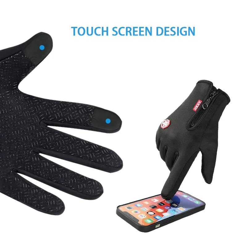 Winter Men's Women's Warm Gloves Waterproof Skin Friendly Touch Qme