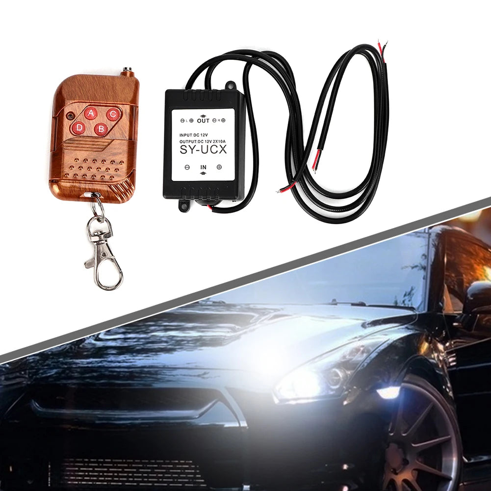 12V 1.5W Wireless Strobe Control Module LED DRL Flash Controller System for Car Motorcycle Car Strobe Control Qme