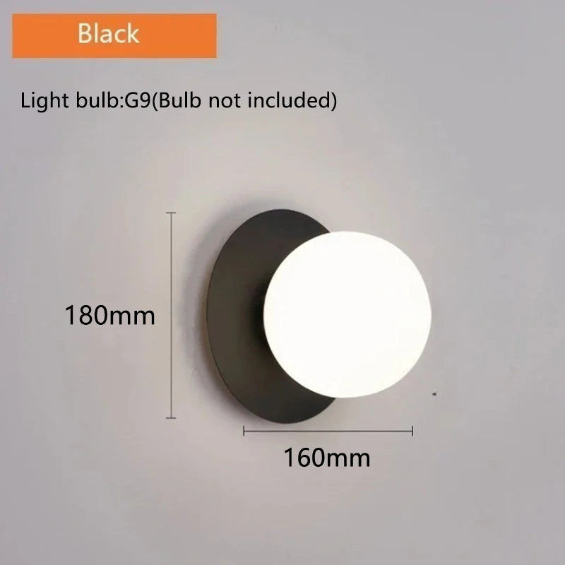 Modern Minimalist and Luxurious Bedroom Bedside Wall Lamp Nordic Minimalist Living Room Background Wall Lamp Staircase Corridor Qme Large black