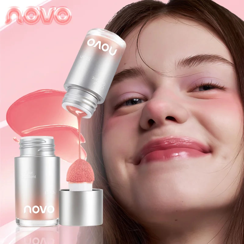4-Color Liquid Velvet Blush Water-resistant Stain-resistant Qme