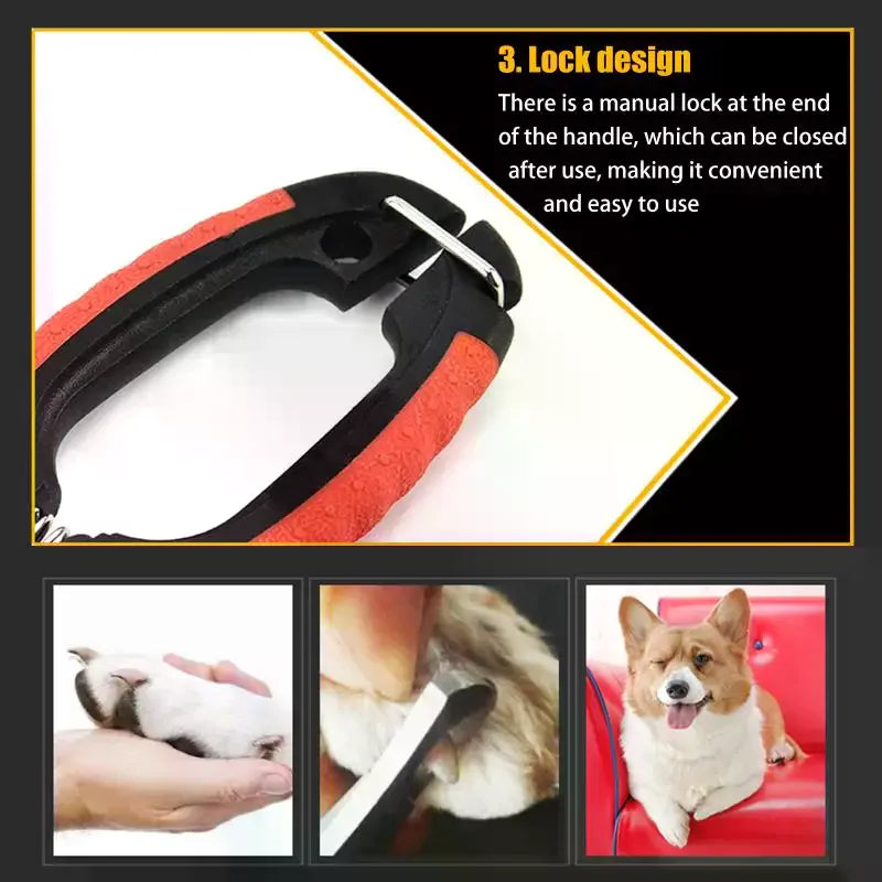 Stainless Steel Pet Nail Clippers - Professional Dog Cat Rabbit Grooming Scissors, Safe Animal Nail Cutter Tool for Pet Care Qme