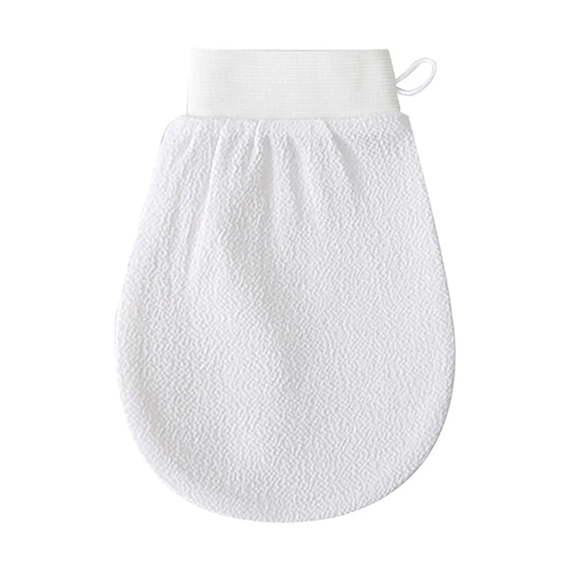 Moroccan Shower Exfoliating Glove Hammam Bath Body Cleaning Scrub Qme White