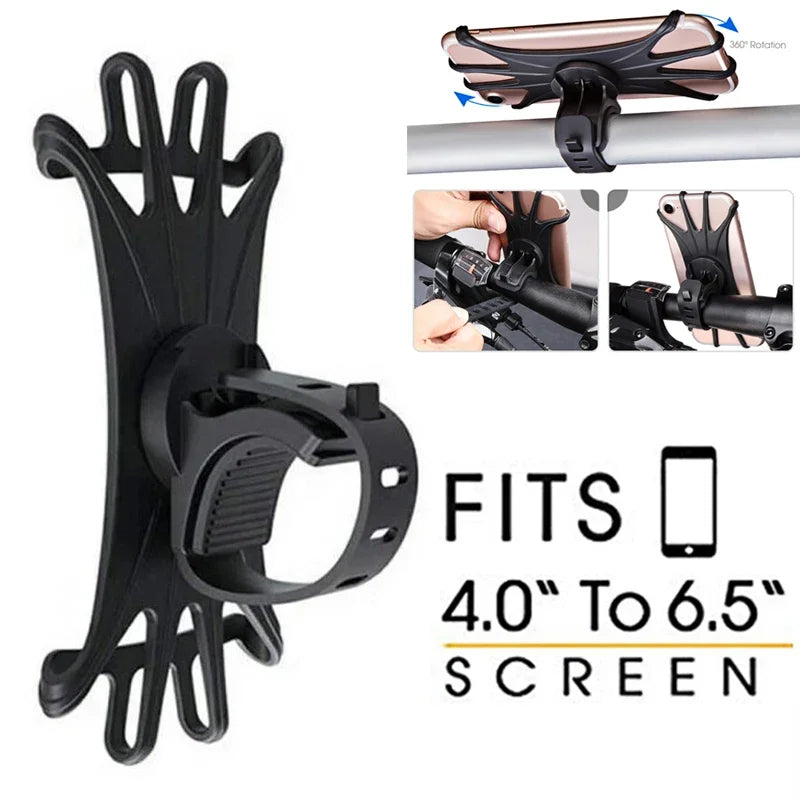 360 Rotatable Motorcycle Bike Phone Holder Universal Mobile Rack Qme