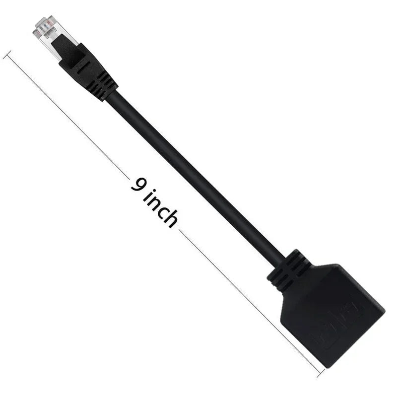 Network Cable RJ45 Male To 2 Female Ethernet LAN Network Adapter Cat 7 Extension for Pc Laptop Qme