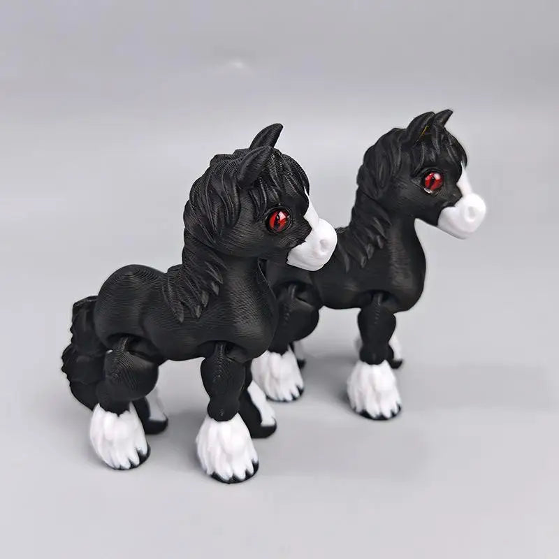 Random All-in-one Molding 3D Printed Horse Simulated Statue Cute Qme