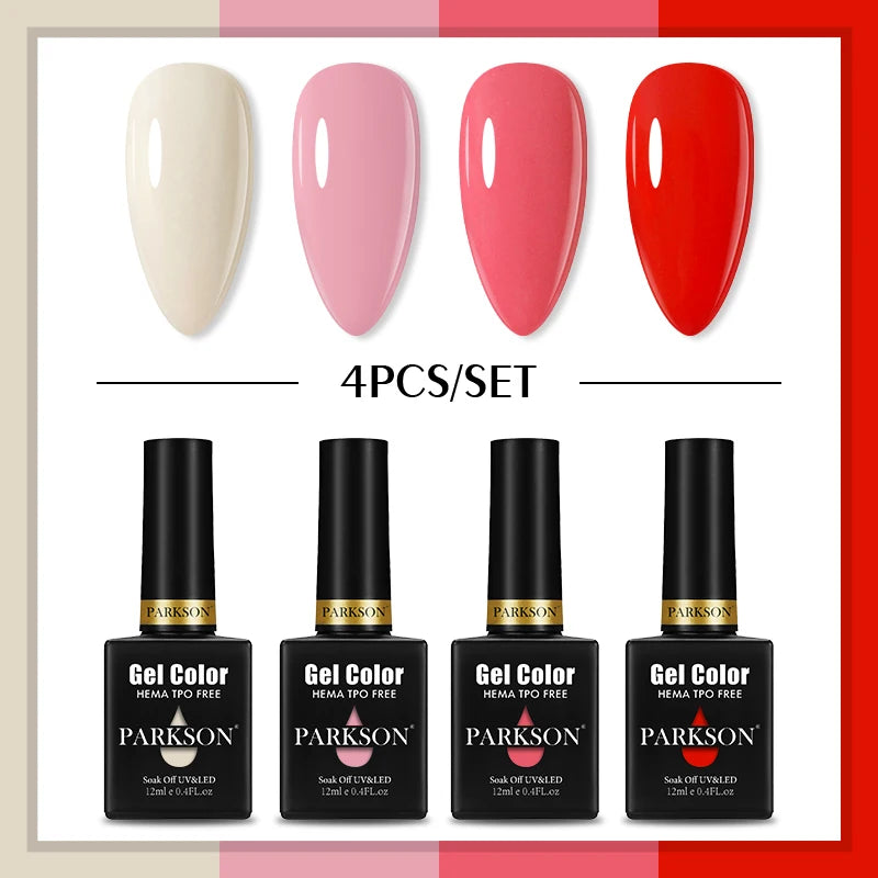 PARKSON Macaroon Series Gel Nail Polish LED UV Summer Solid Semi Qme ZH18