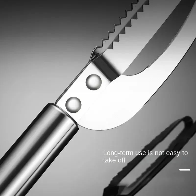 Stainless Steel Fish Tools Scale Knife Scale Scraper Scraping Boning Filleting Cut Scrape Dig Maw Knife Multifunctional scissors Qme