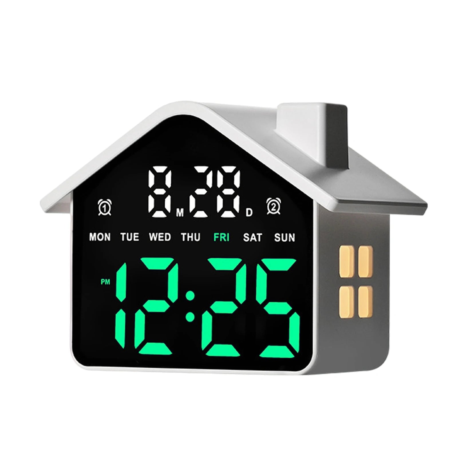 LED Electronic Table Clock USB Charging Multi-Functional House Clocks Creative Bedside Ornaments for Home Office Desk Decoration Qme style I