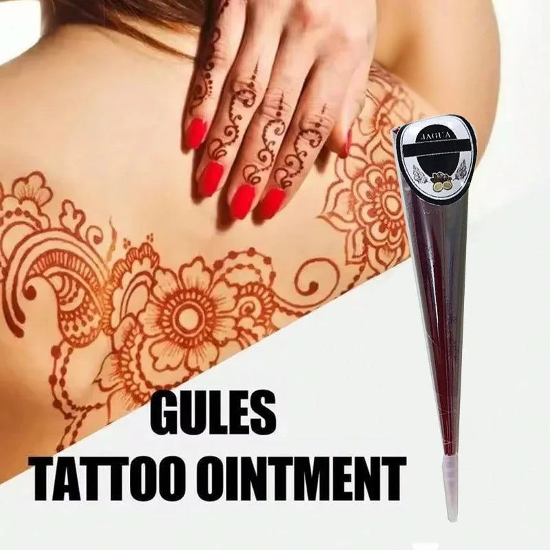 Semi-permanent Henna Paste Temporary Tattoos Waterproof Body Art Qme