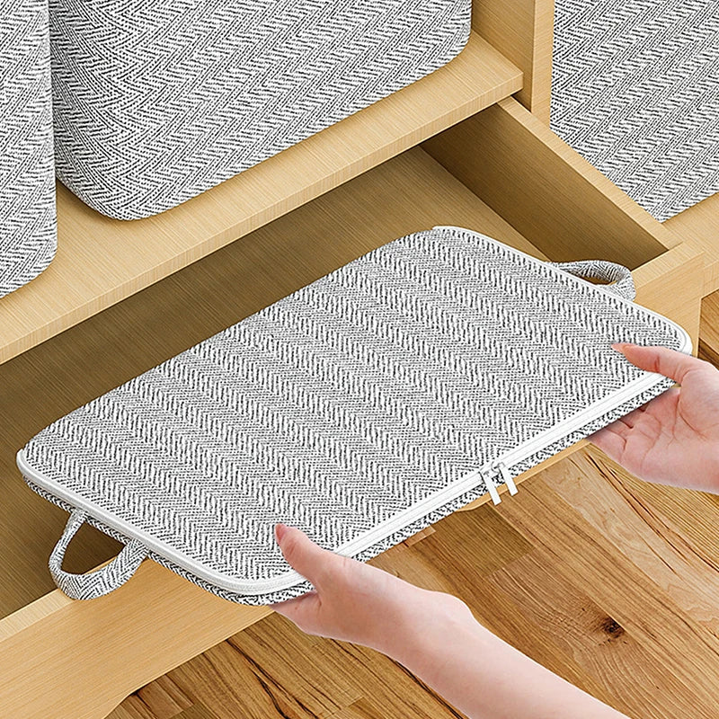 Blankets Bedding Foldable Zipper Storage Bag Large Capacity Clothes Qme