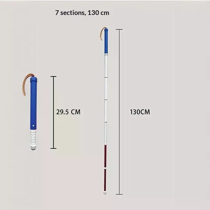 Durable Telescopic Blind Walking Cane Anti Slip Reflective Strip Qme