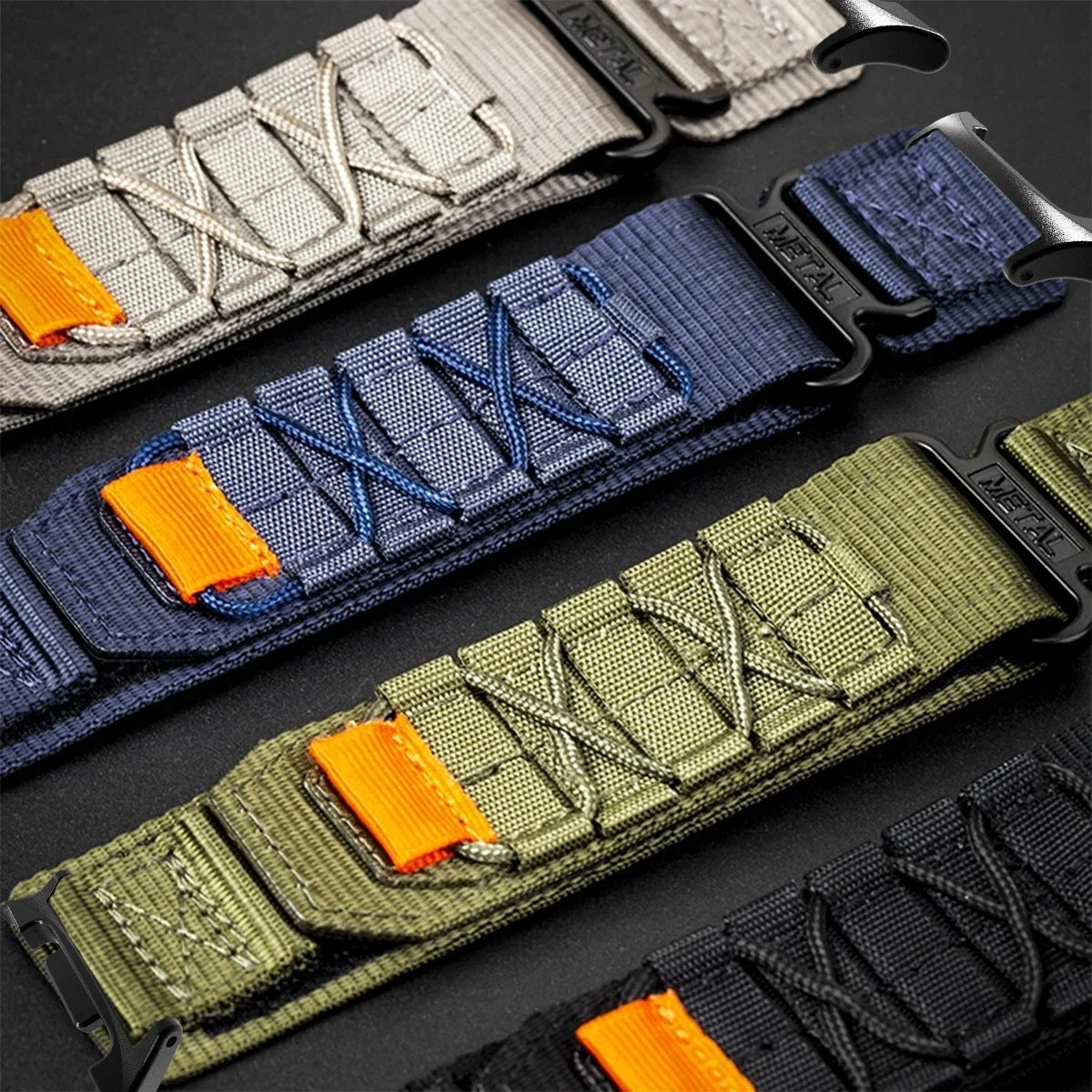 Nylon Strap for Samsung Galaxy Watch Ultra 2 No Gaps Quick Fit Band Sports Bracelet for Galaxy Watch 8 40 44/8classic Wristband Qme