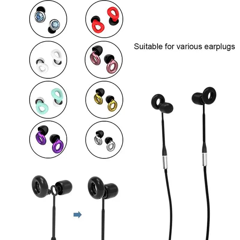 Universal Magnetic Earplug Lanyard BPA Flexible Silicone Anti-lost Qme