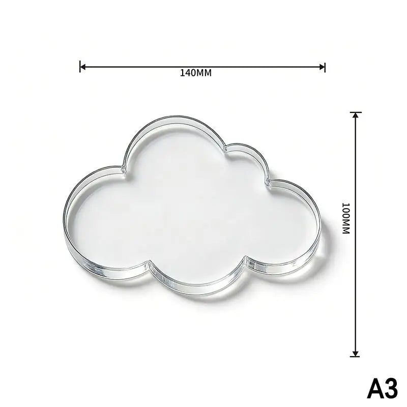 Clear Acrylic Coasters Multifunction Cup Placement Decoration Jewelry Qme A3