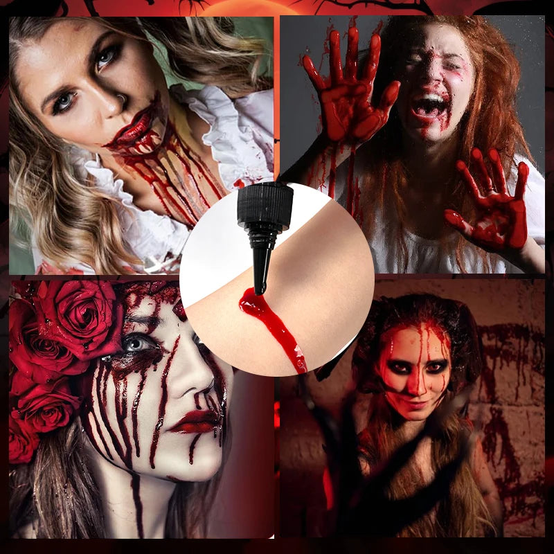 VERONNI Fake Blood Makeup Spray Squeeze Bottles Realistic Dark Qme