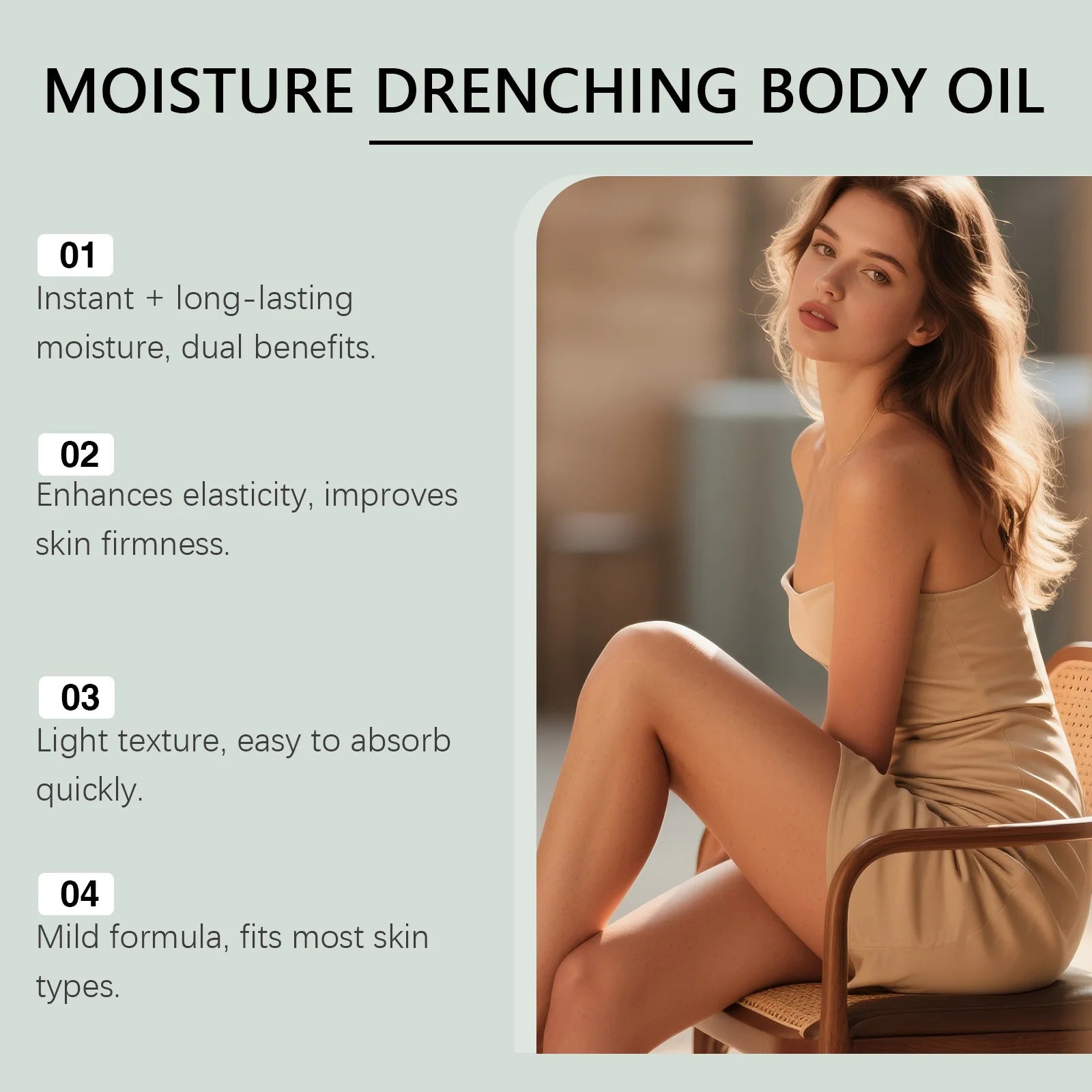 Oceaura Vanilla Moisture Body Oil Vitamin E Infused Fast Absorbing Qme