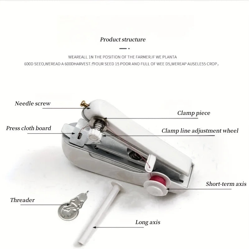 Portable Handheld Sewing Machine Set: Includes 1 Mini Sewing Machine, Which Is a Must-Have Equipment for Easy Emergency Repairs Qme
