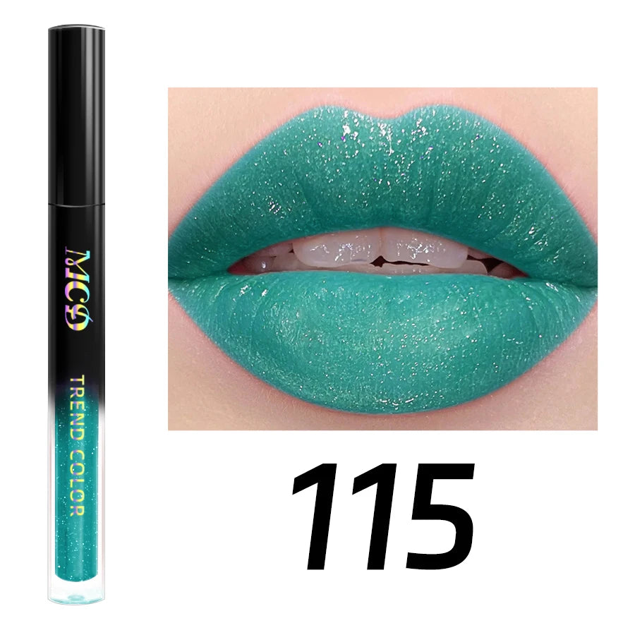 15 Glitter Lip Glaze Long Lasting Waterproof Liquid Lipstick Dewy Qme 115
